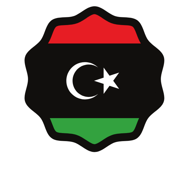 Libyan flag sticker