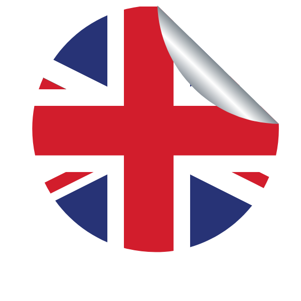 UK flag peeling sticker