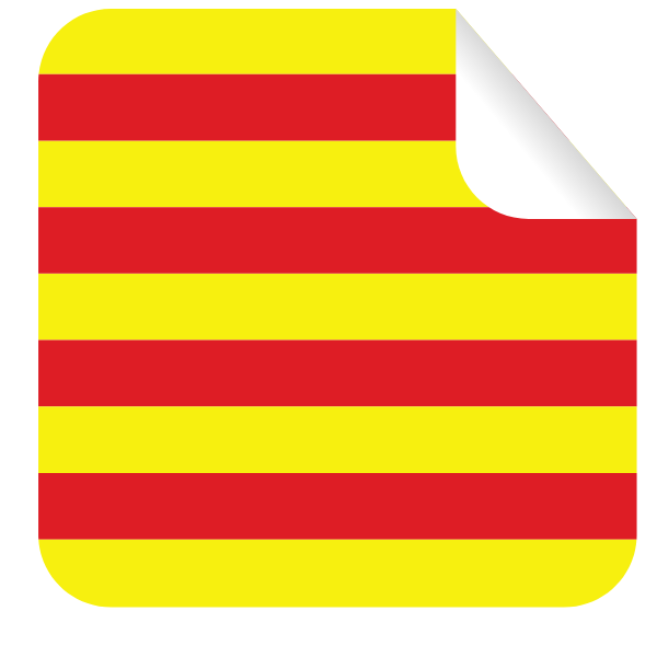 Catalan flag sticker symbol