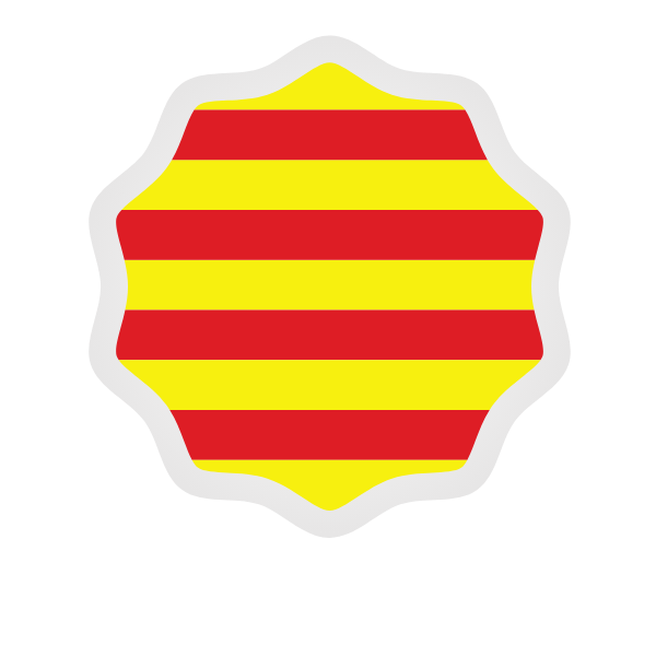 Catalan flag sticker symbol clip art