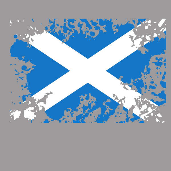 Scottish flag ink splash