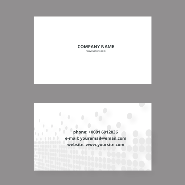 Business card design dotted pattern