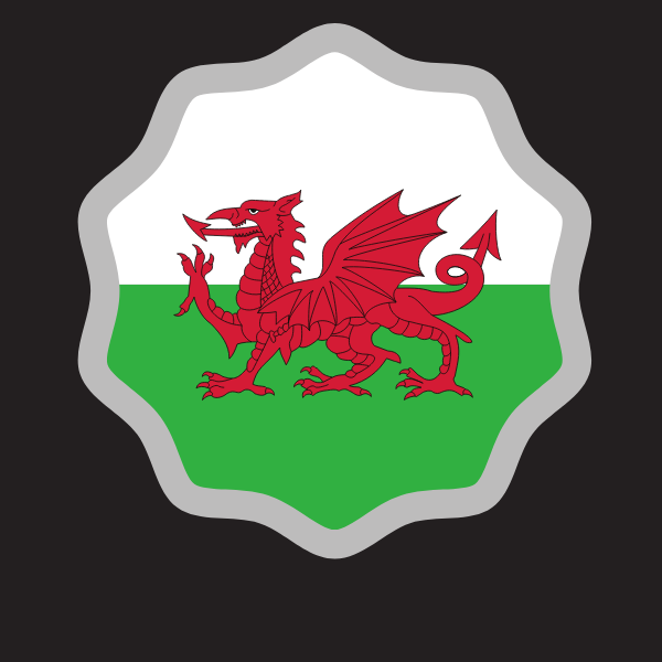 Welsh flag sticker symbol