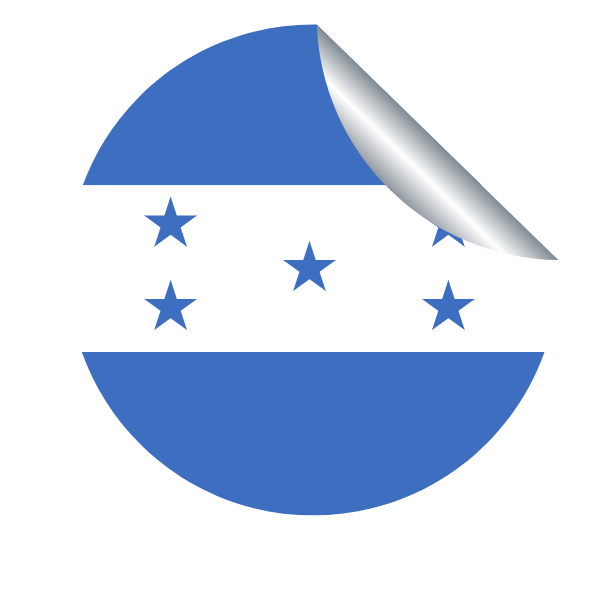 Honduras flag peeling sticker