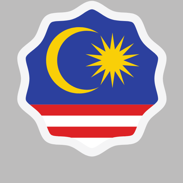 Malaysia flag sticker symbol