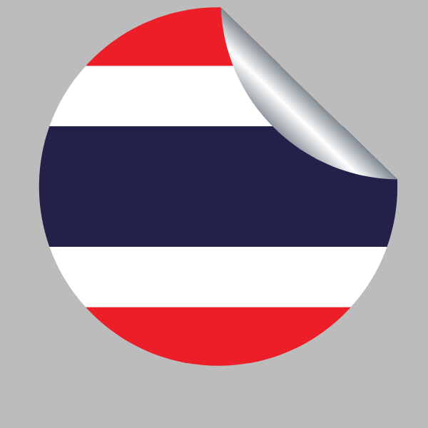 Thailand flag peeling sticker