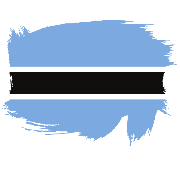 Painted flag of Botswana