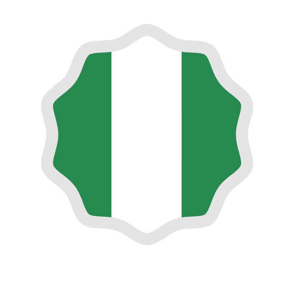 Nigerian flag label symbol