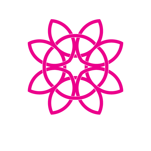 Geometric shape flower pink color