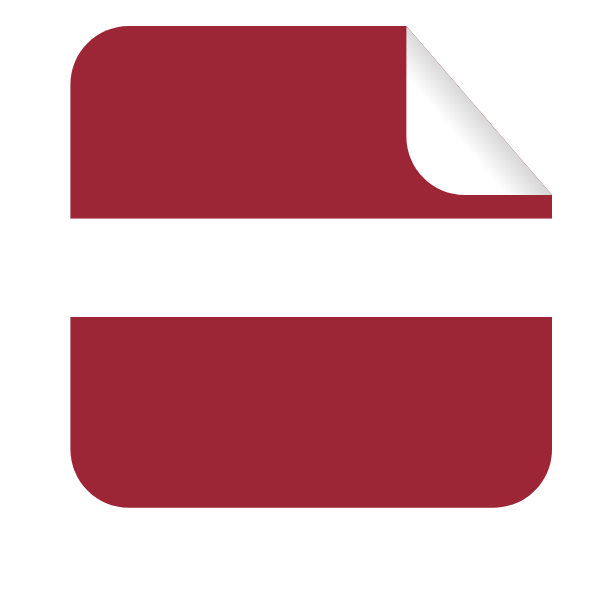 Latvian flag square-shaped sticker