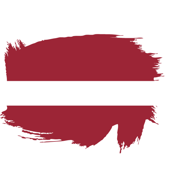 Painted flag of Latvia
