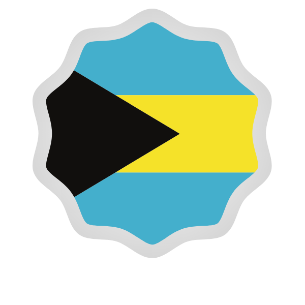 Bahamas flag sticker symbol
