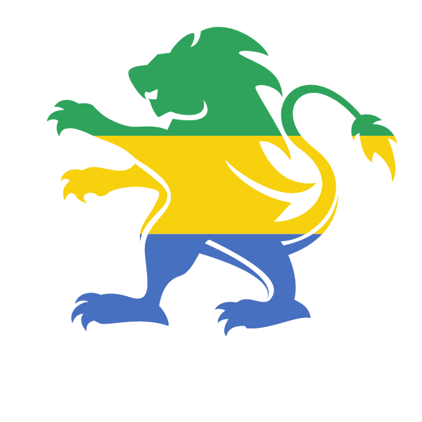Gabon flag heraldic lion