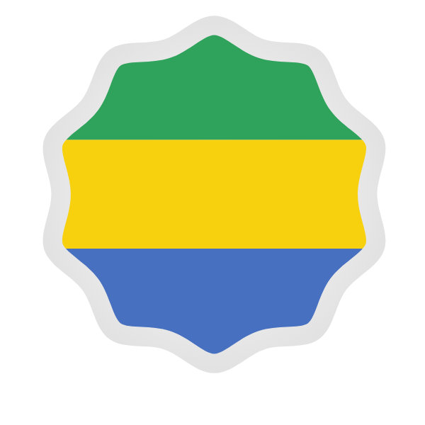 Gabon flag sticker symbol
