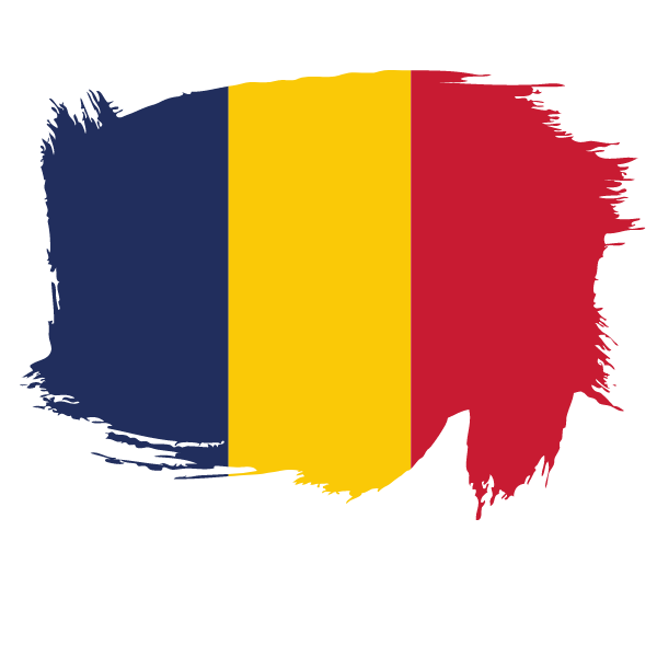 Painted flag of Chad