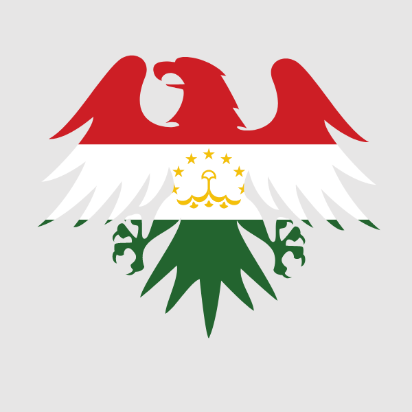 Tajikistan flag heraldic eagle emblem