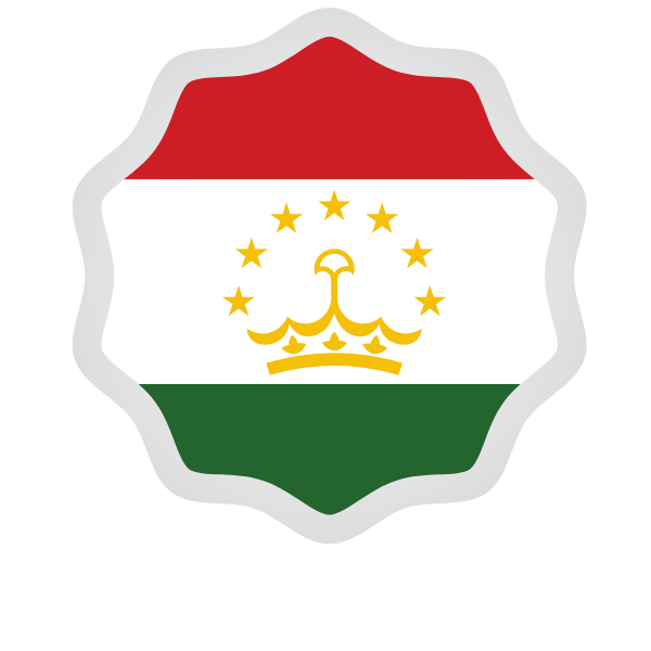 Tajikistan flag symbol sticker