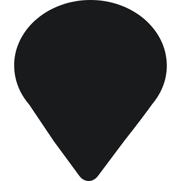 Pin icon shape black color