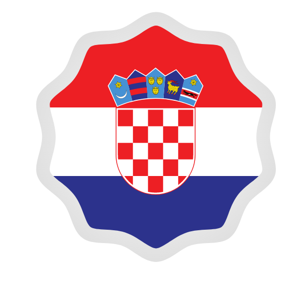 Croatian flag label