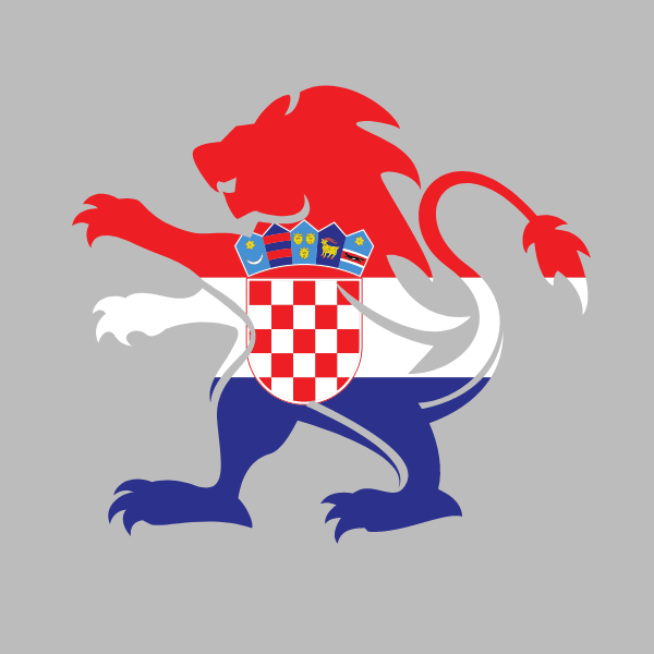 Croatian flag heraldic lion