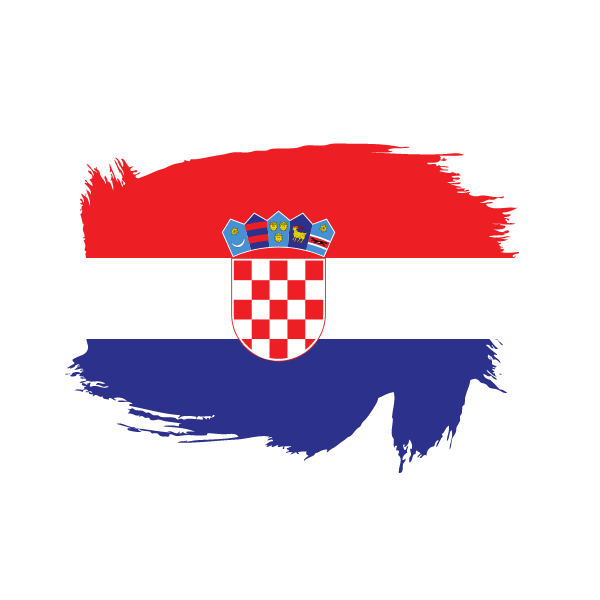 Painted flag of Croatia