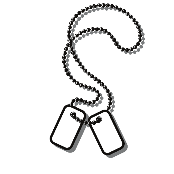 Soldier dog tag clip art