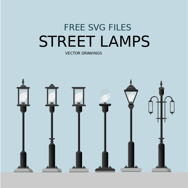 Street Lamps Free Svg