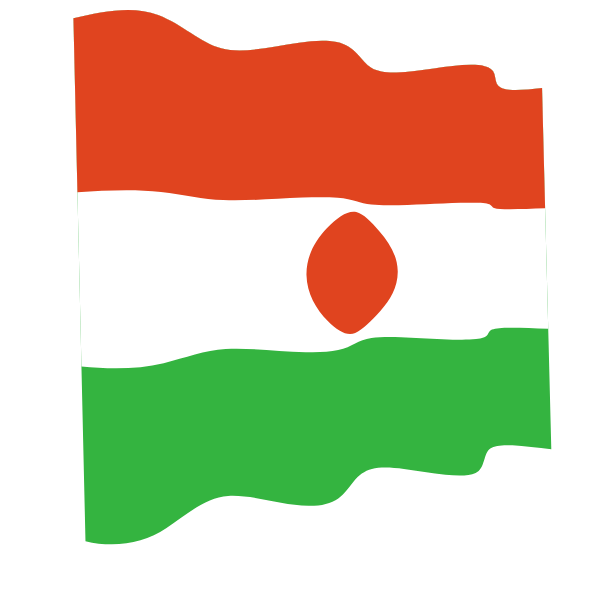 Niger waving flag symbol