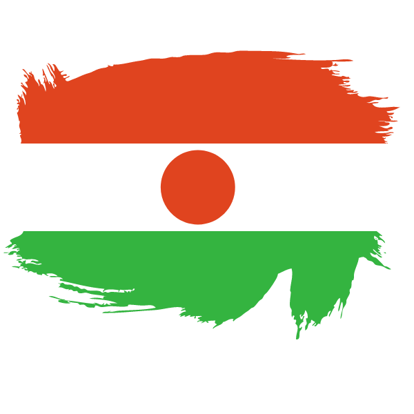 Painted flag of Niger