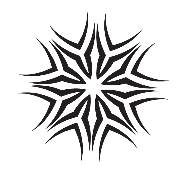 Tribal star shape vector clip art