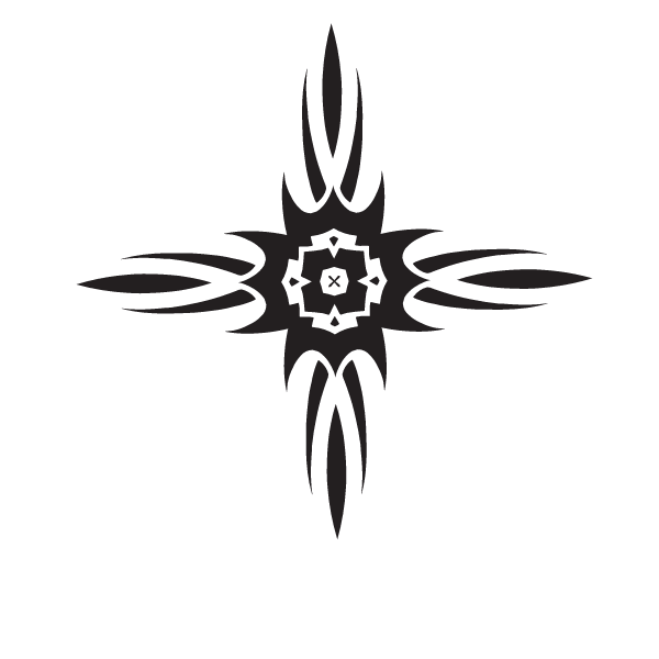 Decal with tribal symbol