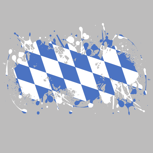 Bavarian flag ink splatter