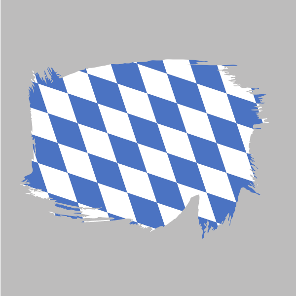Painted flag of Bavaria