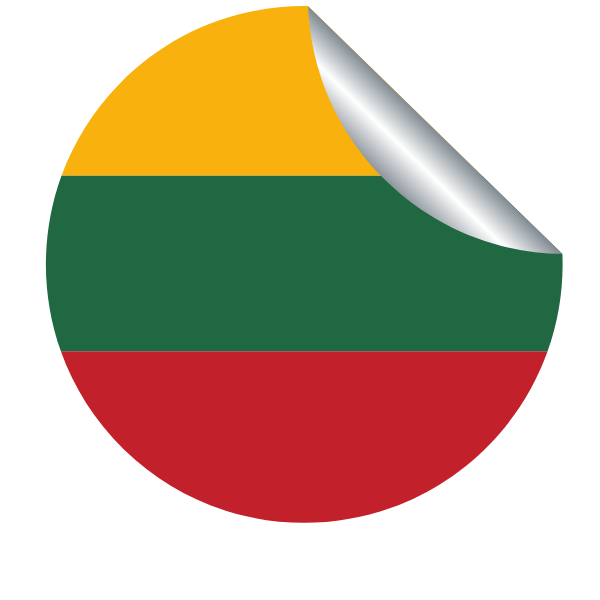 Lithuanian flag peeling sticker