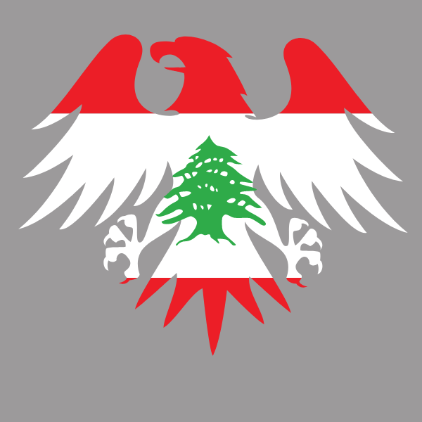 Lebanon flag heraldic eagle