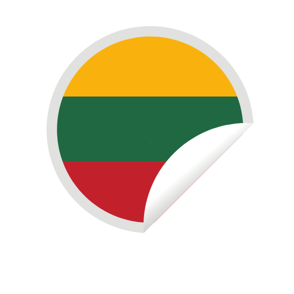 Lithuanian flag peeling sticker-1635174643