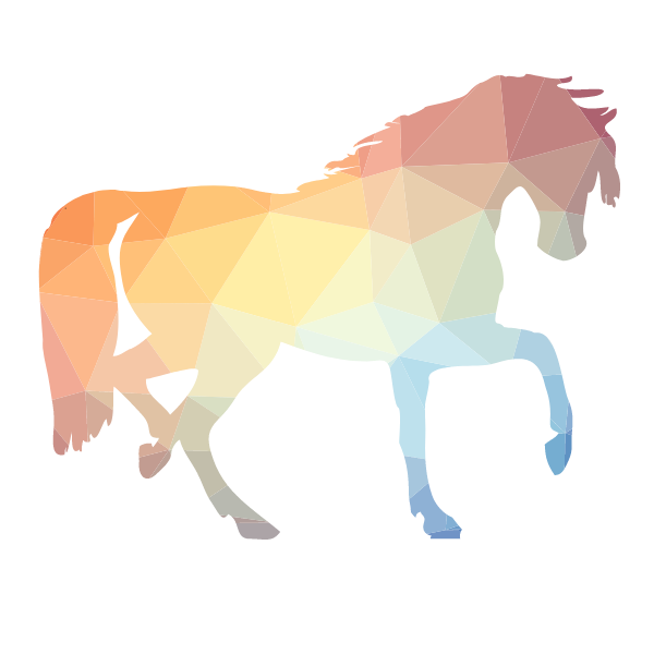 Horse low poly pattern