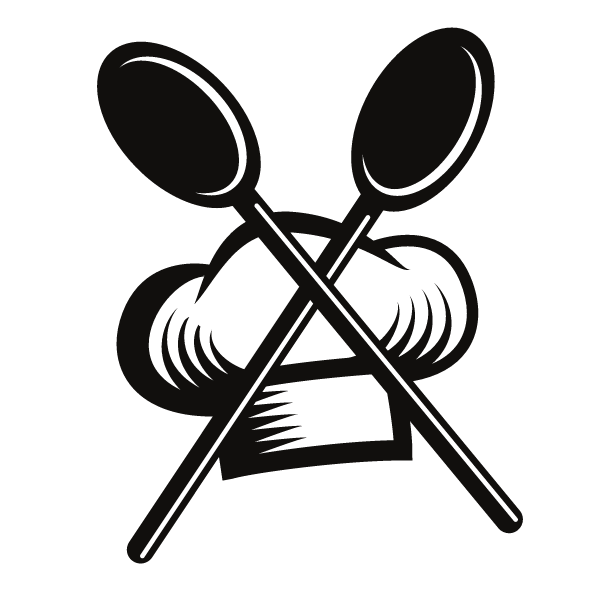 Restaurant logo monochrome clip art