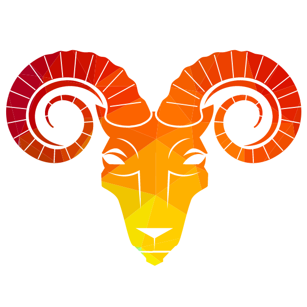 Aries horoscope sign silhouette