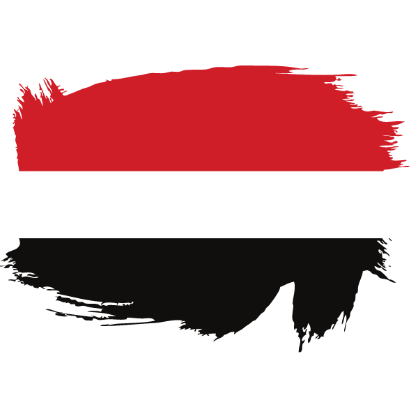 Painted flag of Yemen