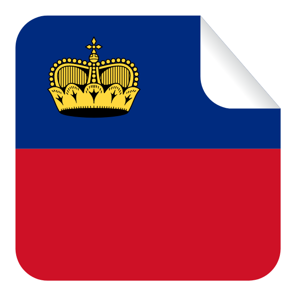 Flag of Liechtenstein square-shaped sticker