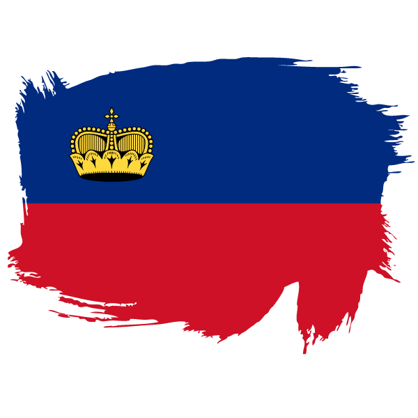 Painted flag Liechtenstein