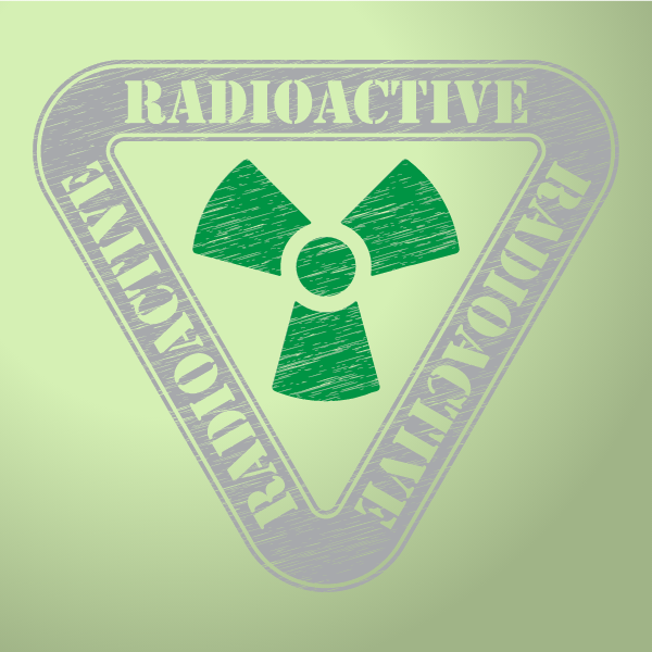 Radioactive warning decal