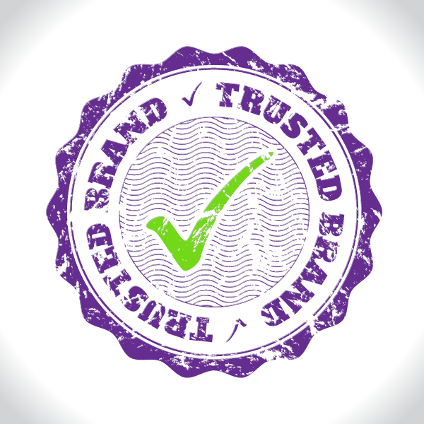 Trusted brand sticker decal