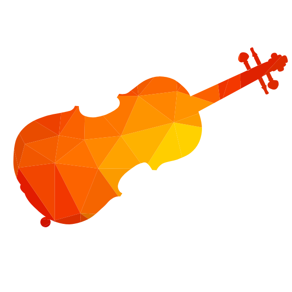 Violin silhouette low poly