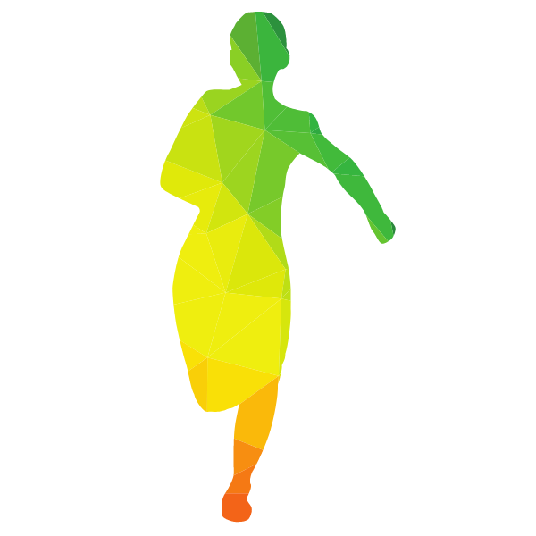 Runner color silhouette
