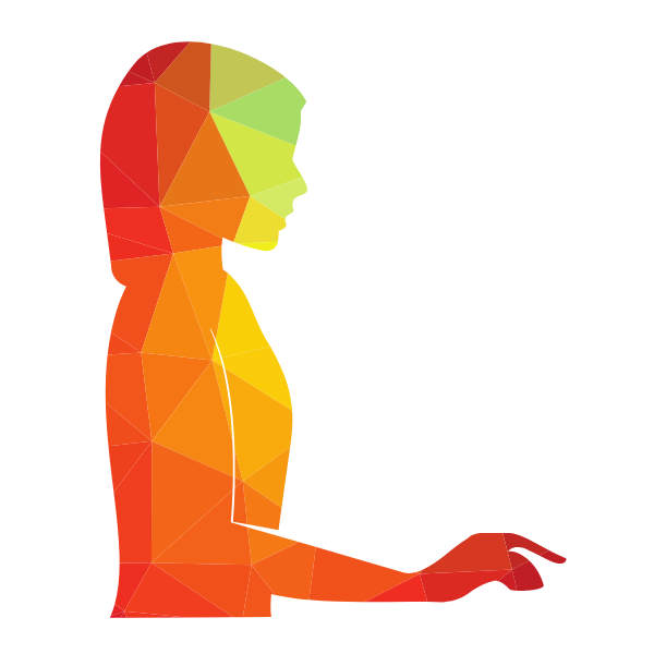 Woman working color silhouette | Free SVG
