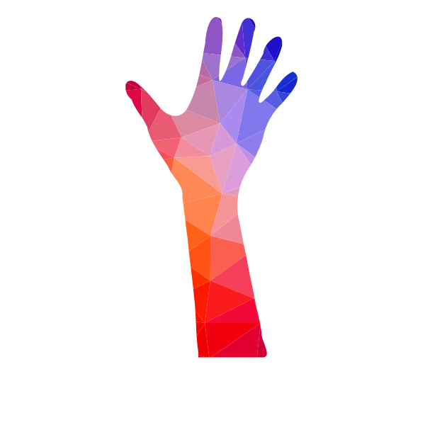 Hand fingers silhouette