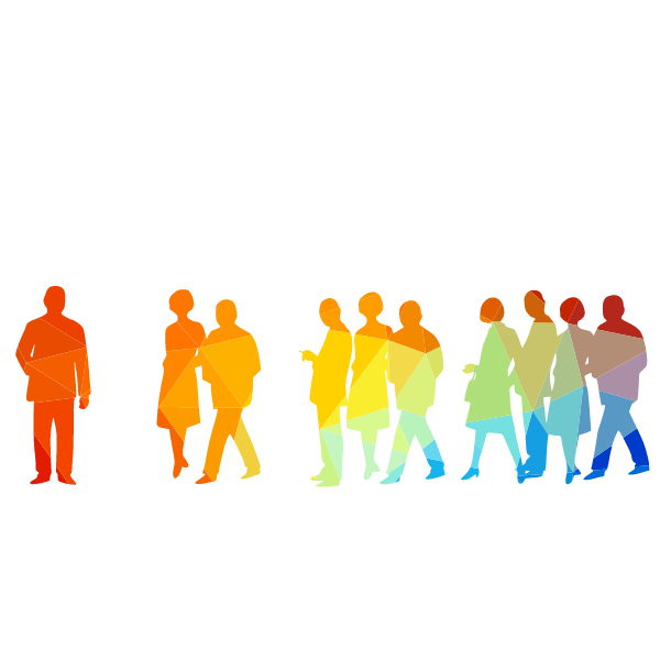 Group of people silhouette