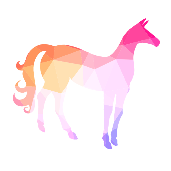 Horse pink silhouette